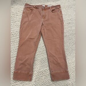 J.Jill Women’s Authentic Fit Cropped Terracotta Jeans Size 12